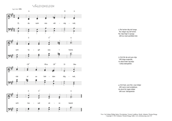 Hymn score of: O, du som oss välsignat - Välsignelsen (Carl Johann Philipp Spitta/Torsten Lundberg/Johannes Thomas Rüegg)