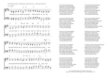 Hymn score of: Schweiget, bange Zweifel, schweiget! (Johann Adolph Schlegel/Johannes Thomas Rüegg)