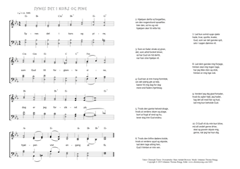 Hymn score of: Synes det i kors og pine (Christoph Tietze/Hans Adolph Brorson/Johannes Thomas Rüegg)