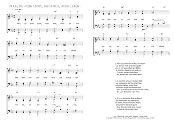 Hymn score of: Herr, du mein Licht, mein Heil, mein Leben! (Ernst Moritz Arndt/Johannes Thomas Rüegg)