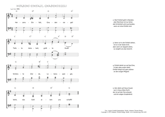 Hymn score of: Herzens-Einfalt, Gnadensiegel! (August Gottlieb Spangenberg/Johannes Thomas Rüegg)