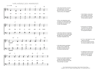 Hymn score of: Vor Herres Jesu mindefest (Nikolaj Frederik Severin Grundtvig/Johannes Thomas Rüegg)