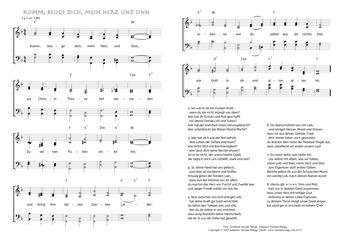 Hymn score of: Komm, beuge dich, mein Herz und Sinn (Gottfried Arnold/Johannes Thomas Rüegg)
