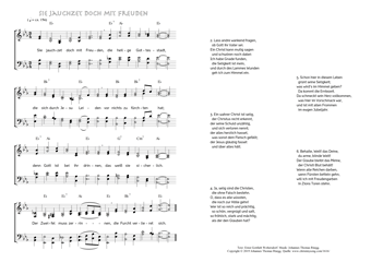 Hymn score of: Sie jauchzet doch mit Freuden (Ernst Gottlieb Woltersdorf/Johannes Thomas Rüegg)