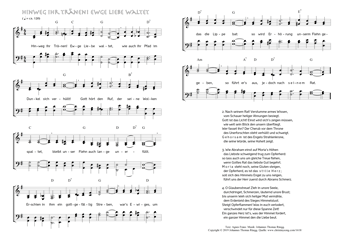 Hymn score of: Hinweg ihr Tränen! Ewge Liebe waltet (Agnes Franz/Johannes Thomas Rüegg)