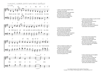 Hymn score of: Mach's, lieber Gott! wie dir's gefällt (Erdmann Neumeister/Johannes Thomas Rüegg)