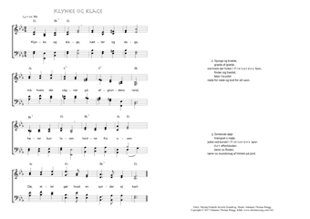 Hymn score of: Klynke og klage (Nikolaj Frederik Severin Grundtvig/Johannes Thomas Rüegg)