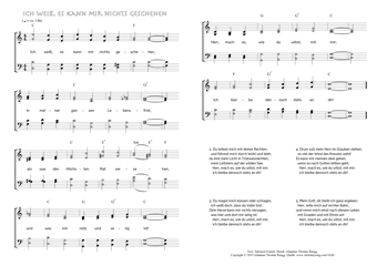 Hymn score of: Ich weiß, es kann mir nichts geschehen (Salomon Franck/Johannes Thomas Rüegg)