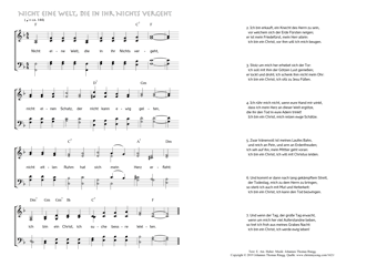 Hymn score of: Nicht eine Welt, die in ihr Nichts vergeht (E. Am. Huber/Johannes Thomas Rüegg)