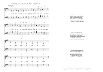 Hymn score of: Hoffe, Herz, nur mit Geduld! (Siegfried August Mahlmann/Johannes Thomas Rüegg)
