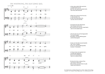 Hymn score of: Die Hoffnung, die auf jenes Ziel (Heinrich Ernst zu Stolberg-Wernigerode/Johannes Thomas Rüegg)