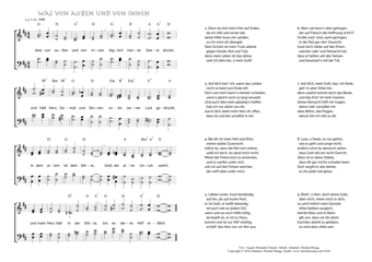 Hymn score of: Was von außen und von innen (August Hermann Francke/Johannes Thomas Rüegg)