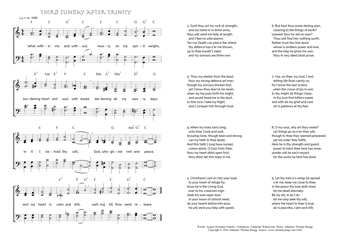 Hymn score of: What within me and without - Third Sunday after Trinity (August Hermann Francke/Catherine Winkworth/Johannes Thomas Rüegg) in C