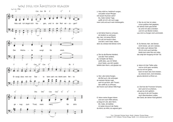 Hymn score of: Was soll ich ängstlich klagen (Christoph Christian Sturm/Johannes Thomas Rüegg)