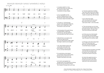 Hymn score of: Behold! behold! what wonder's here! (Paul Gerhardt/John Kelly/Johannes Thomas Rüegg)