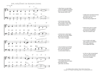Hymn score of: Dir versöhnt in deinem Sohne (Balthasar Münter/Johannes Thomas Rüegg)