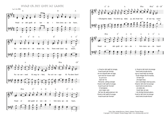 Hymn score of: Hvad er det godt at lande (Hans Adolph Brorson/Johannes Thomas Rüegg)