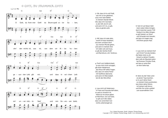 Hymn score of: O Gott, du frommer Gott! (Johann Heermann/Johannes Thomas Rüegg)