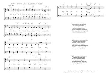 Hymn score of: Gott! deine Güte reicht so weit (Christian Fürchtegott Gellert/Johannes Thomas Rüegg)