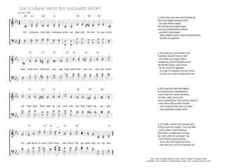 Hymn score of: Ich schäme mich des Heilands nicht (Franz Hermann Heinrich Lüder/Johannes Thomas Rüegg)