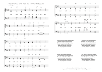 Hymn score of: Mein Gott, wie bist du so verborgen! (Salomon Franck/Johannes Thomas Rüegg)