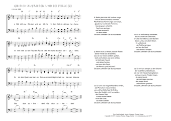 Hymn score of page 2 of: Gib dich zufrieden und sei stille (Paul Gerhardt/Johannes Thomas Rüegg)