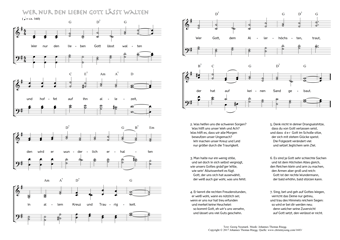 Hymn score of: Wer nur den lieben Gott lässt walten (Georg Neumark/Johannes Thomas Rüegg)