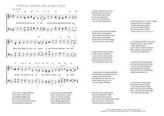 Hymn score of: Endlich bricht der heiße Tiegel (Karl Friedrich Harttmann/Johannes Thomas Rüegg)
