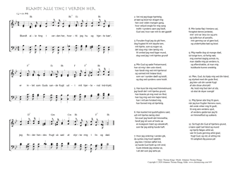 Hymn score of: Blandt alle ting i verden her (Thomas Kingo/Johannes Thomas Rüegg)