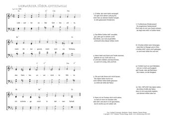 Hymn score of: Liebwerter süßer Gotteswille (Gerhard Tersteegen/Johannes Thomas Rüegg)