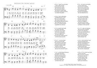 Hymn score of: Befiehl du deine Wege (Paul Gerhardt/Johannes Thomas Rüegg)