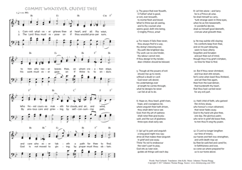 Hymn score of: Commit whatever grieves thee (Paul Gerhardt/John Kelly/Johannes Thomas Rüegg)