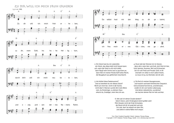 Hymn score of: Zu dir will ich mich froh erheben (Peter Friedrich Engstfeld/Johannes Thomas Rüegg)