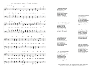Hymn score of: Er Gud for mig, så træde (Paul Gerhardt/Hans Adolph Brorson/Johannes Thomas Rüegg) - page 1