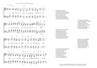 Hymn score of: Is God for me? I fear not - My High Tower (Paul Gerhardt/Frances Bevan/Johannes Thomas Rüegg) - page 2