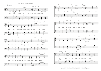 Hymn score of: Du hast einst die Erde gegründet - Du bist derselbe (Psalm 102,26-28/Johannes Thomas Rüegg)  - in G-Dur