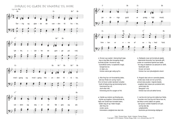 Hymn score of: Sorrig og glæde de vandre til hobe (Thomas Kingo/Johannes Thomas Rüegg)