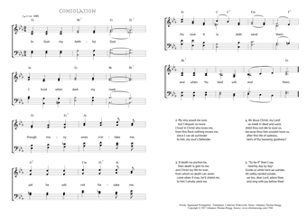 Hymn score of: In God my faithful God - Consolation (Sigismund Weingärtner/Catherine Winkworth/Johannes Thomas Rüegg)