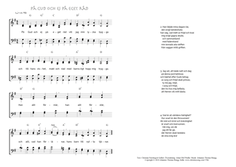 Hymn score of: På Gud och ej på eget råd (Christian Fürchtegott Gellert/Johan Olof Wallin/Johannes Thomas Rüegg)