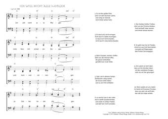Hymn score of: Ich will nicht alle Morgen (Wilhelm Ludwig Hosch/Johannes Thomas Rüegg)