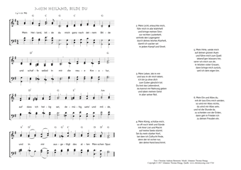 Hymn score of: Mein Heiland, bilde du (Christian Andreas Bernstein/Johannes Thomas Rüegg)