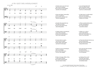Hymn score of: O du Geist der Herrlichkeit (Ernst Gottlieb Woltersdorf/Johannes Thomas Rüegg)