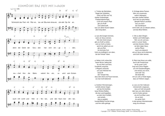 Hymn score of: Schmückt das Fest mit Maien (Benjamin Schmolck/Johannes Thomas Rüegg)