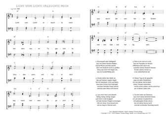 Hymn score of: Licht vom Licht! erleuchte mich (Benjamin Schmolck/Johannes Thomas Rüegg)