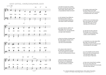 Hymn score of: Geist Gottes, unerschaffner Geist (Karl Bernhard Garve/Johannes Thomas Rüegg)