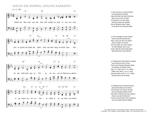Hymn score of: Welch ein Himmel, welche Klarheit (Ignaz Heinrich von Wessenberg/Johannes Thomas Rüegg)