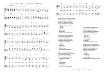 Hymn score of: O Fels des Heils, o Gotteslamm (Friedrich Adolph Lampe/Johannes Thomas Rüegg)