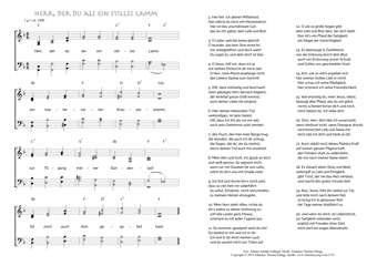 Hymn score of: Herr, der du als ein stilles Lamm (Johann Adolph Schlegel/Johannes Thomas Rüegg)