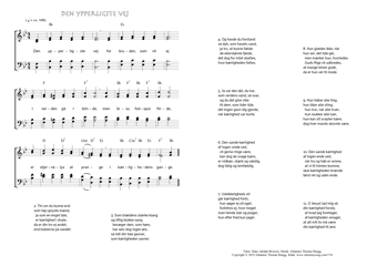 Hymn score of: Den ypperligste vej (Hans Adolph Brorson/Johannes Thomas Rüegg)