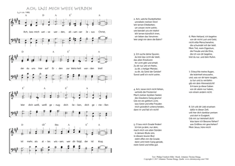 Hymn score of: Ach, lass mich weise werden (Philipp Friedrich Hiller/Johannes Thomas Rüegg)